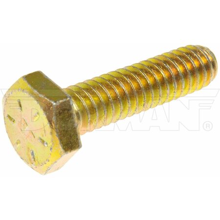 Dorman Grade 8, 1/4"-20 Hex Head Cap Screw, Zinc Yellow Steel, 1 in L 960-510D